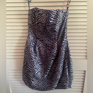 Caché strapless printed dress